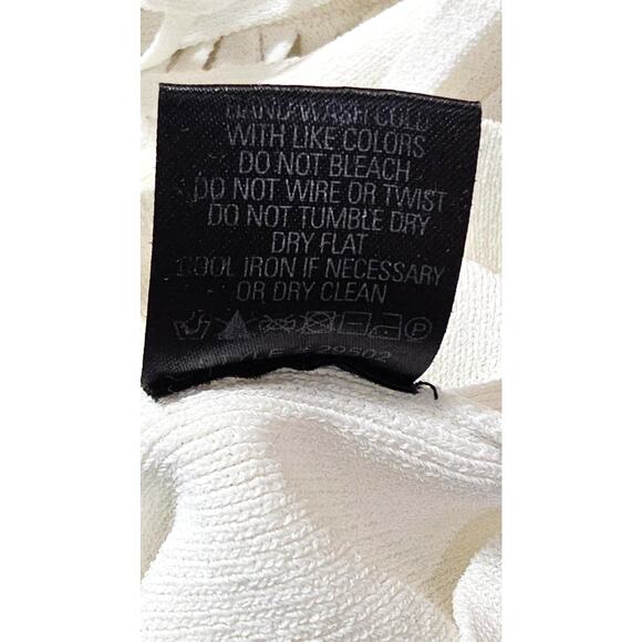 360 Sweater Italian Fringe Tank Top XS Cream - Picture 5 of 6